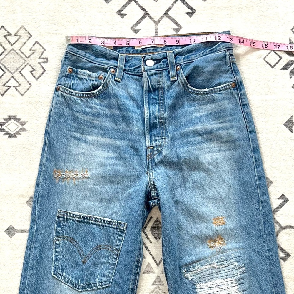 Custom Levi’s Ribcage Straight Ankle Jeans in Noe High Size 27 - Picture 5 of 15